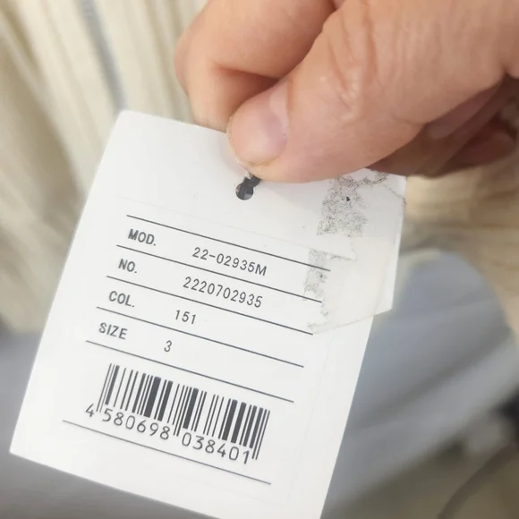 Sacai Off-white Paneled Jumper In 151 Off White size L(3) BNWT has stains - Picture 5 of 13